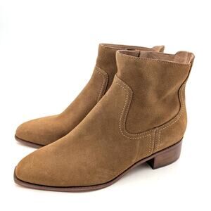 Cole Haan Naia Suede Ankle Heel Booties Women's Brown Size US6.5B EU37
